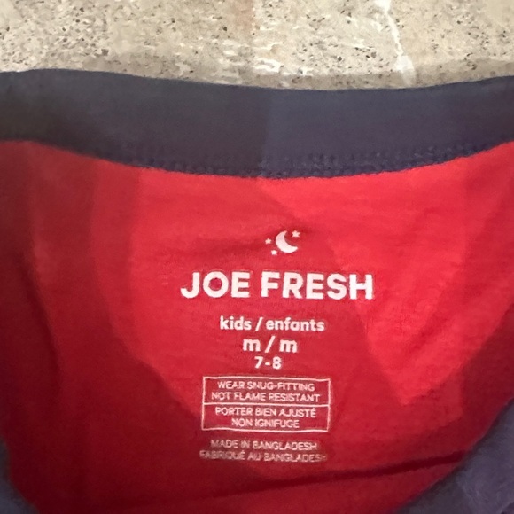 Joe Fresh Red and Navy Bear Hug Pajama Set - Picture 4 of 6